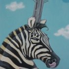 Topfzebra, Acryl 2017